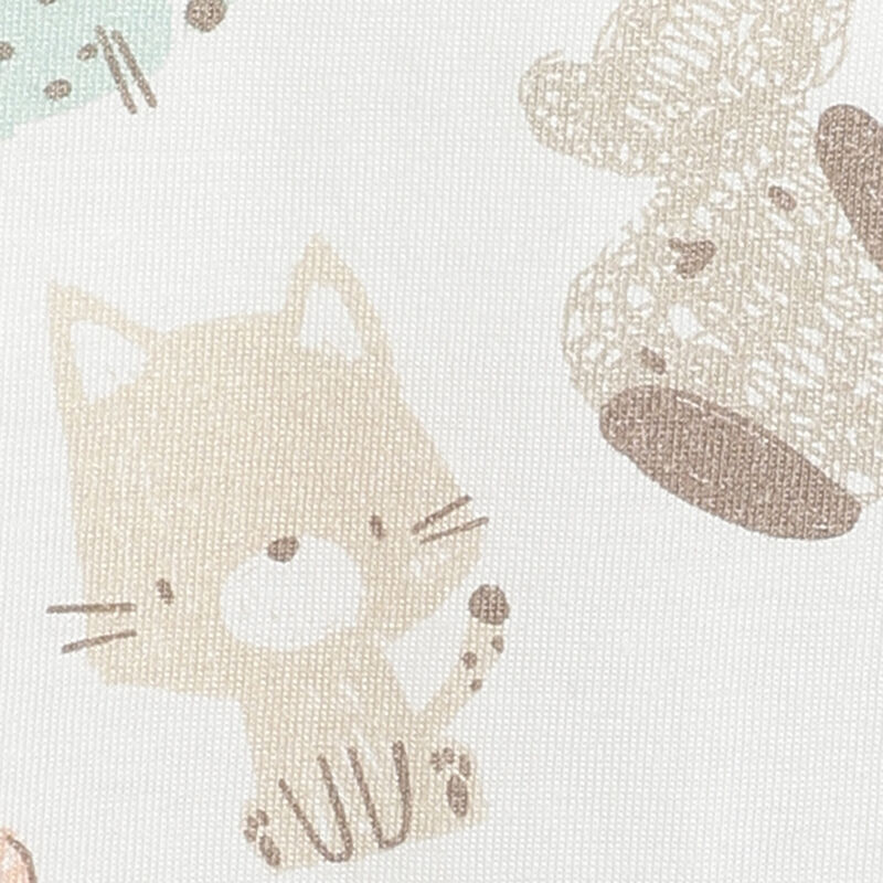 Infants Natural Printed Short Sleeve Rompers image number 5